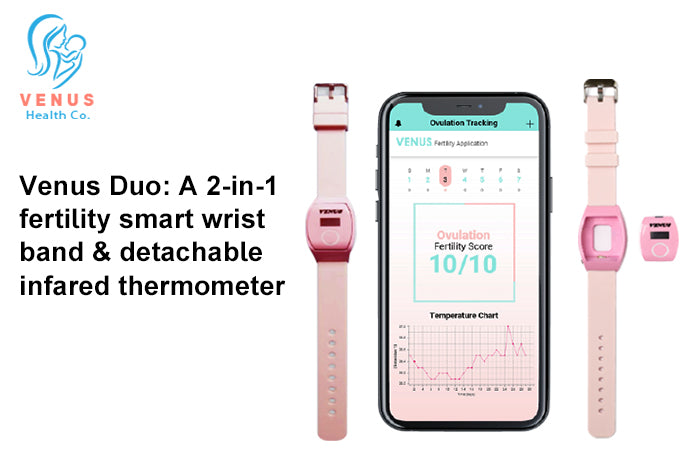 Venus Duo: Smart Fertility Wrist Band & Forehead Body Temp Tracker.