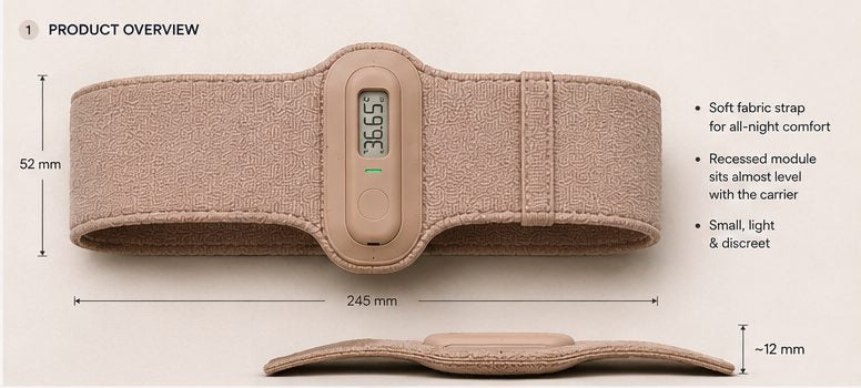 Venus Duo: Wearable Basal thermometer  & Forehead Infrared Tracker.