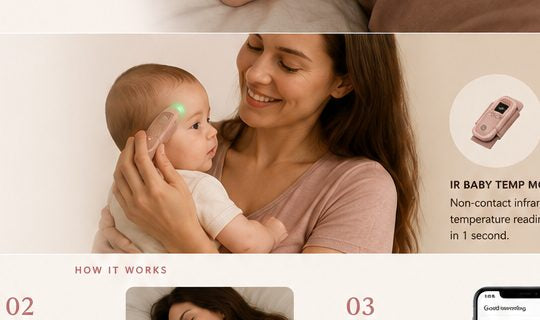 Venus Duo: Wearable Basal thermometer  & Forehead Infrared Tracker.